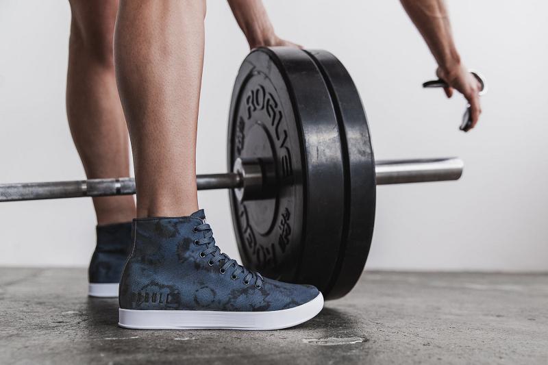 Nobull High-Top Tie-Dye Canvas Women's Trainers Navy | USA J2035P